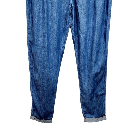 High-Waisted Denim Womens Trousers pants With Belt By Blāshe size S - Picture 5 of 10